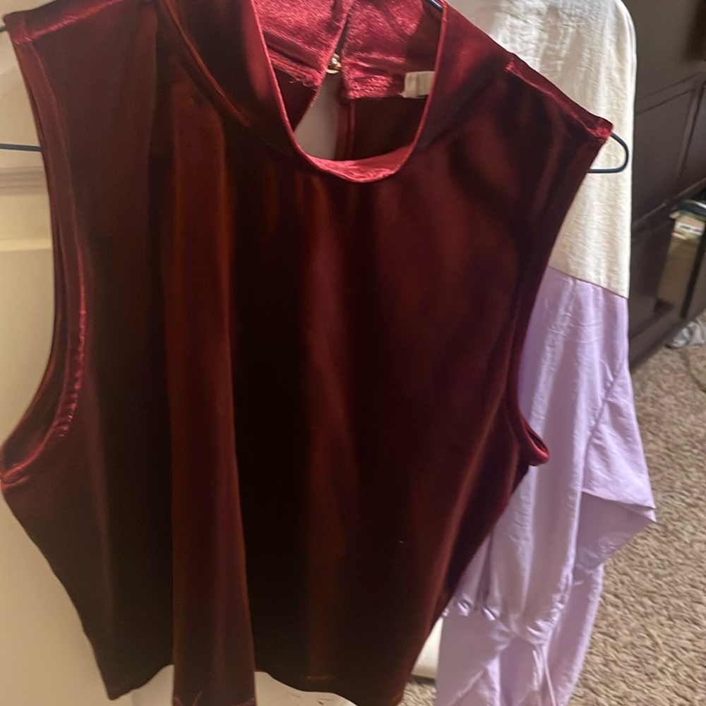 Red velvet top